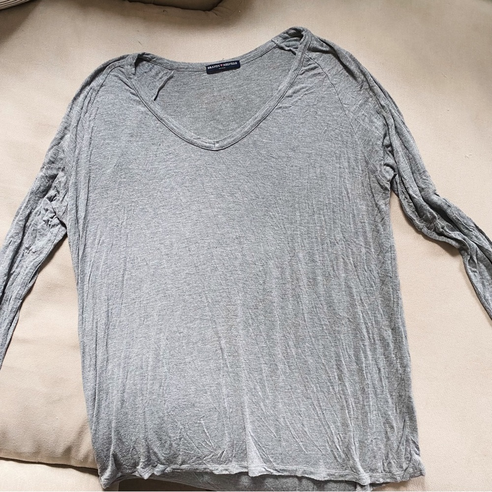 Brandy Melville | One Size | Long Sleeve T-shirt in Grey
